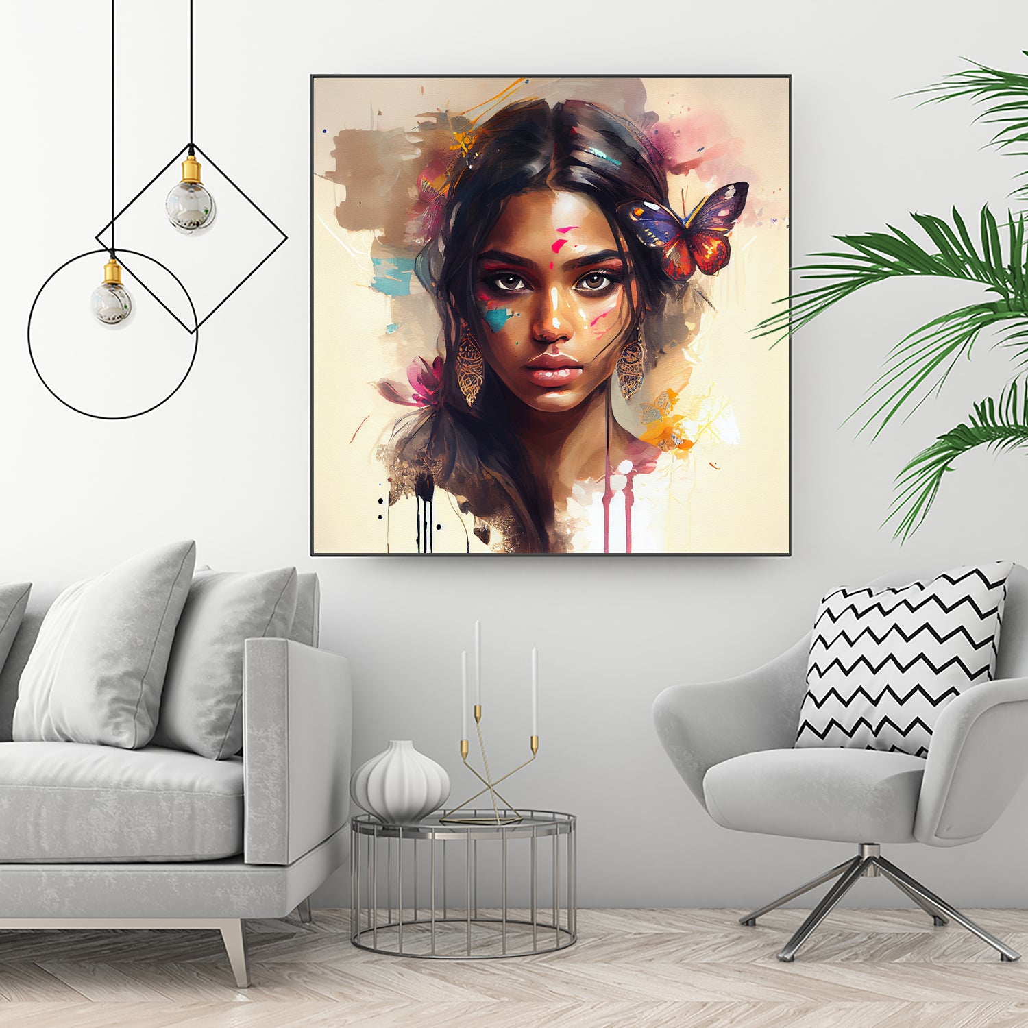 Watercolor Hindu Woman #1 by Isabel Cerdá Muñoz on GIANT ART - brown digital painting