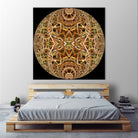 Red Grasses 3 Mandala by Digital Crafts on GIANT ART - brown photo illustration