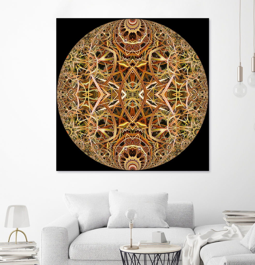 Red Grasses 3 Mandala by Digital Crafts on GIANT ART - brown photo illustration