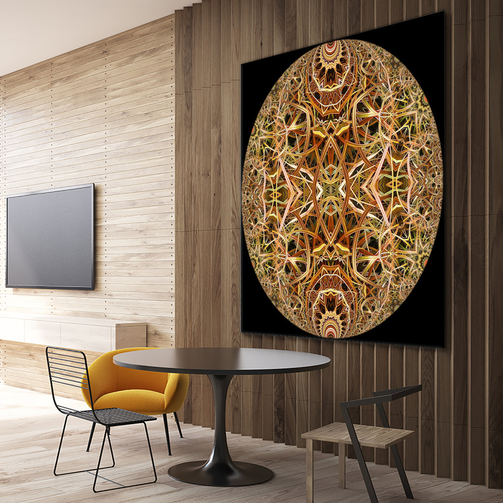 Red Grasses 3 Mandala by Digital Crafts on GIANT ART - brown photo illustration