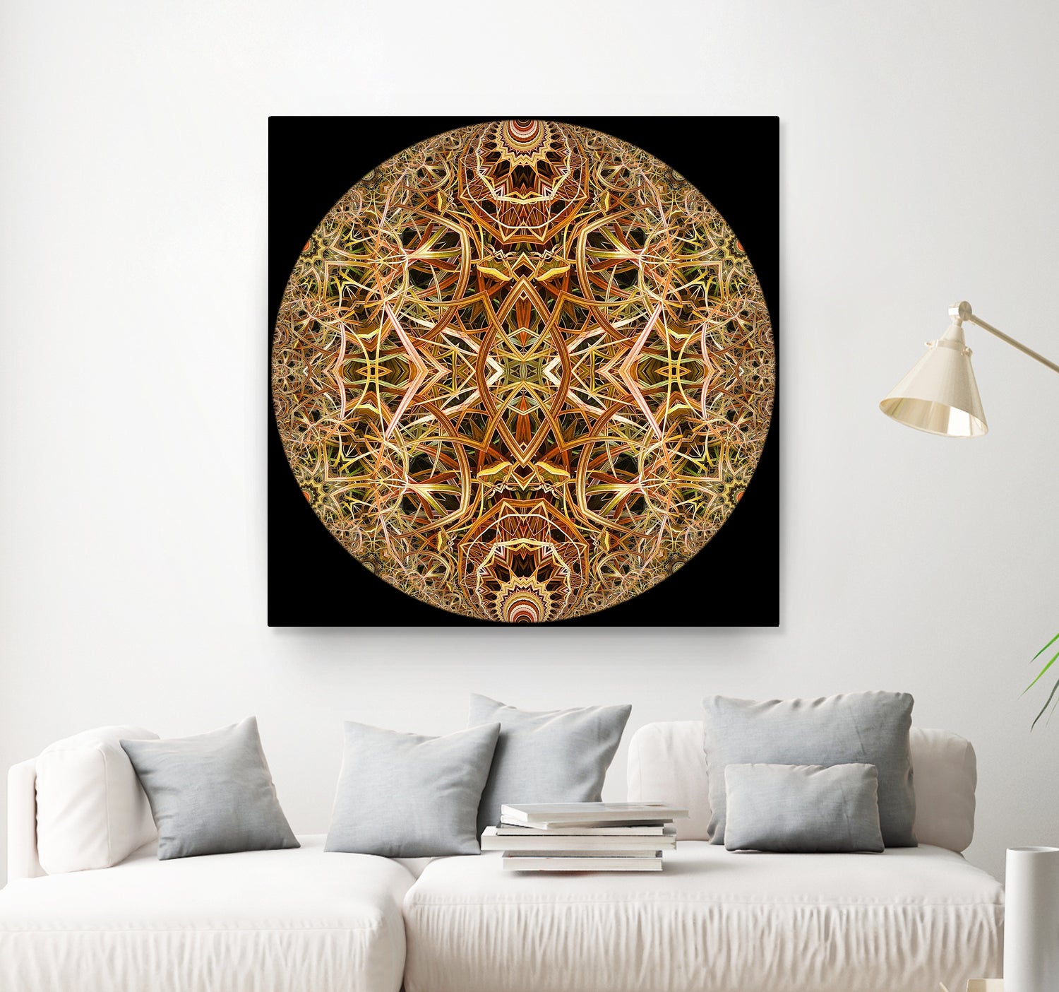 Red Grasses 3 Mandala by Digital Crafts on GIANT ART - brown photo illustration