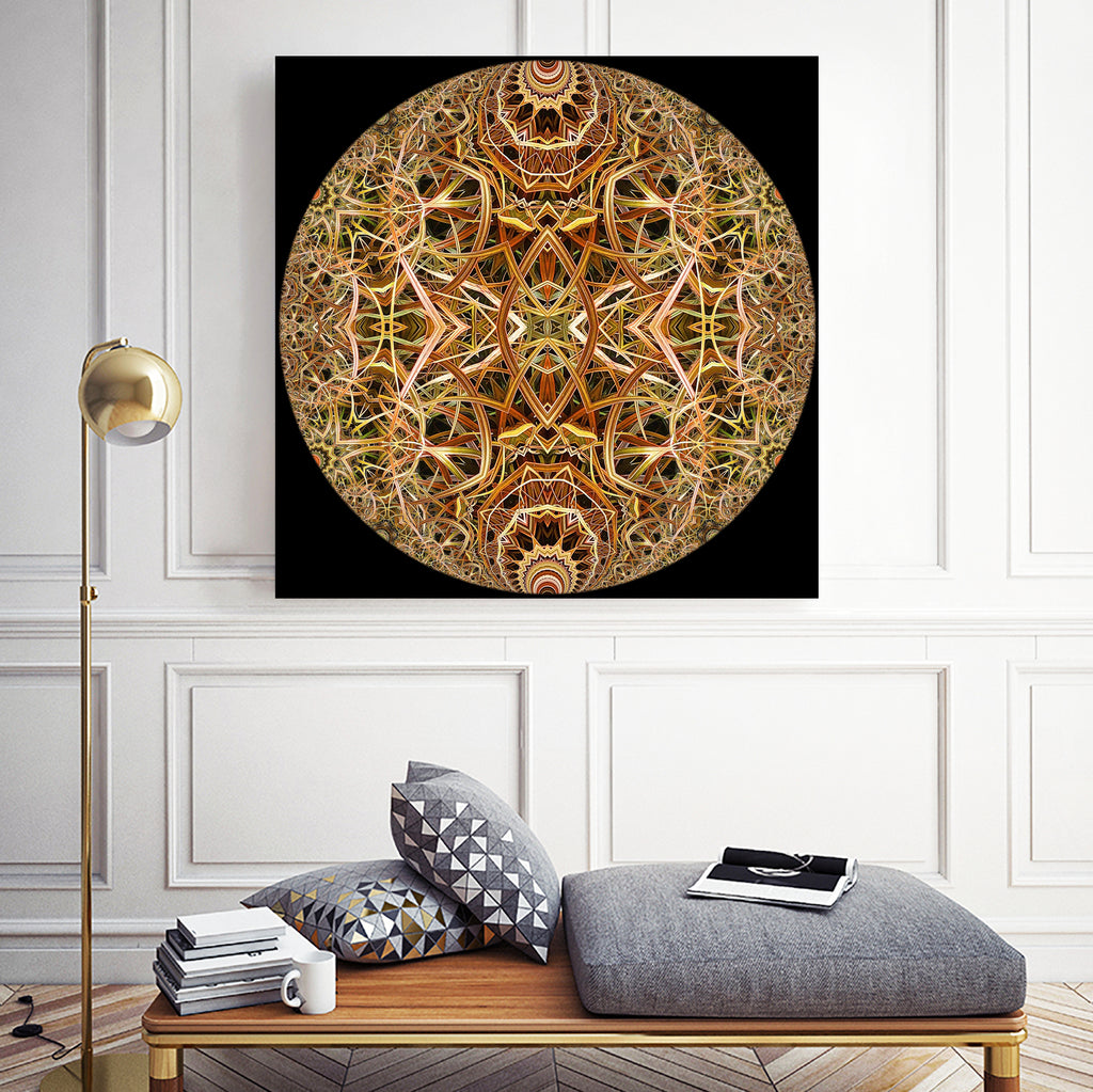 Red Grasses 3 Mandala by Digital Crafts on GIANT ART - brown photo illustration