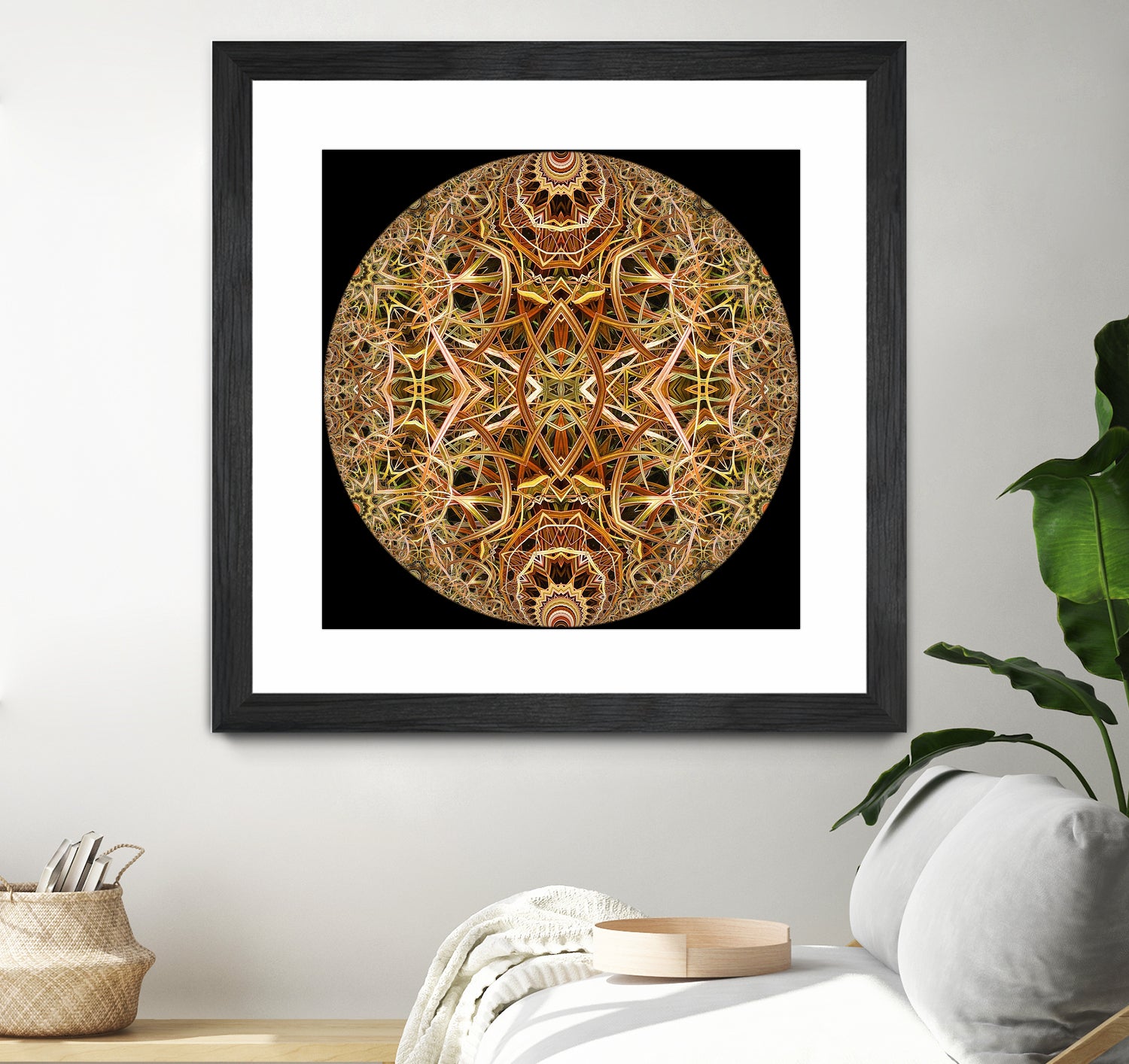 Red Grasses 3 Mandala by Digital Crafts on GIANT ART - brown photo illustration