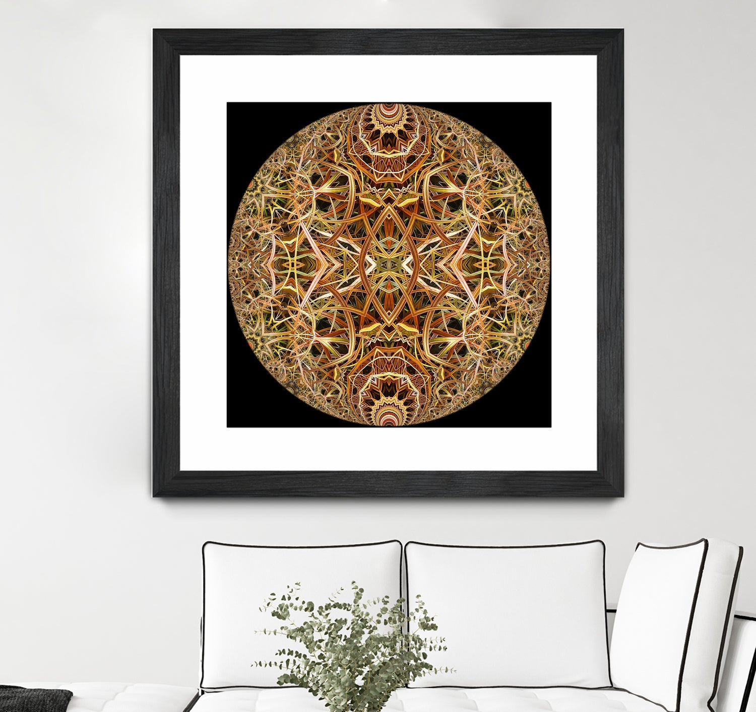 Red Grasses 3 Mandala by Digital Crafts on GIANT ART - brown photo illustration