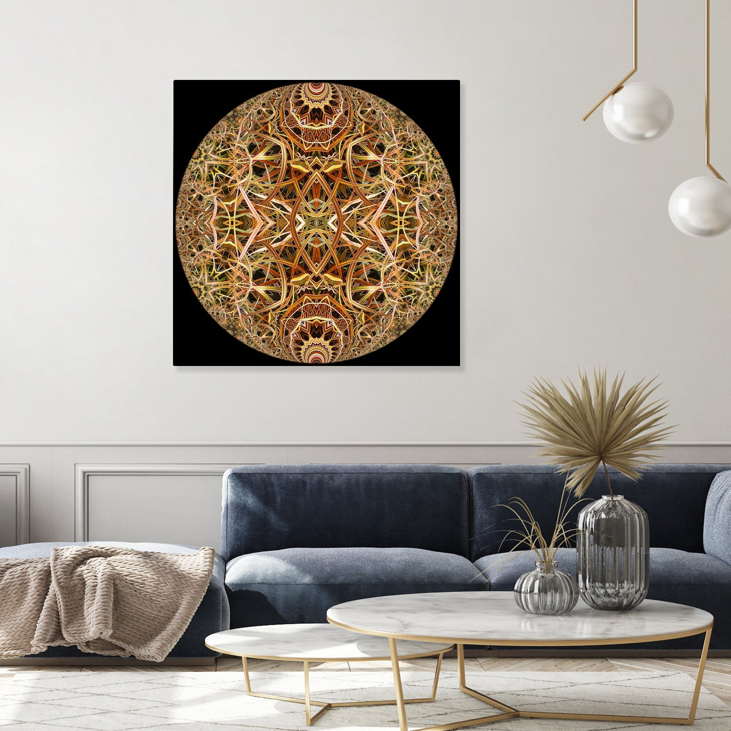 Red Grasses 3 Mandala by Digital Crafts on GIANT ART - brown photo illustration