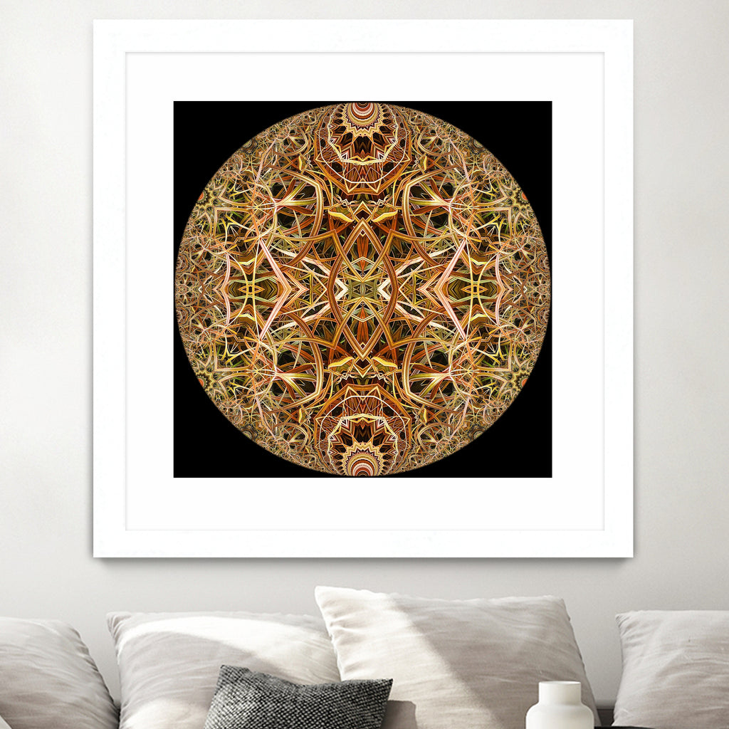 Red Grasses 3 Mandala by Digital Crafts on GIANT ART - brown photo illustration