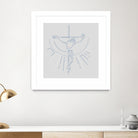 Jesus Christ at the Cross in a contemporary style by Bernardo Ramonfaur on GIANT ART - blue digital drawing