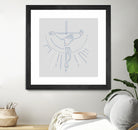 Jesus Christ at the Cross in a contemporary style by Bernardo Ramonfaur on GIANT ART - blue digital drawing