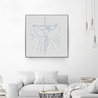 Jesus Christ at the Cross in a contemporary style by Bernardo Ramonfaur on GIANT ART - blue digital drawing