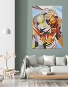 Holy Trinity illustration by Bernardo Ramonfaur on GIANT ART - blue digital painting