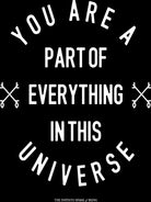 You Are Part of Everything (II) by The Infinite Spark of Being Keith Welsh on GIANT ART - black typography