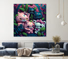 Chubby Kitties by Eric Ton on GIANT ART - white digital painting