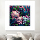 Chubby Kitties by Eric Ton on GIANT ART - white digital painting