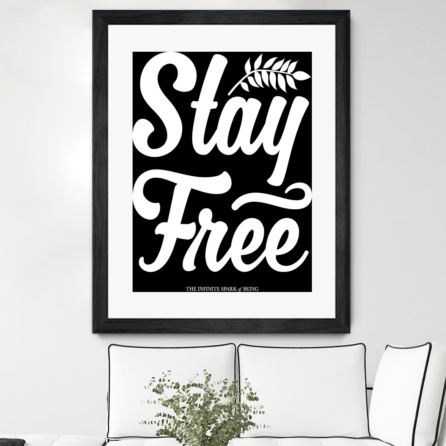 Stay Free (II) by The Infinite Spark of Being Keith Welsh on GIANT ART - black typography