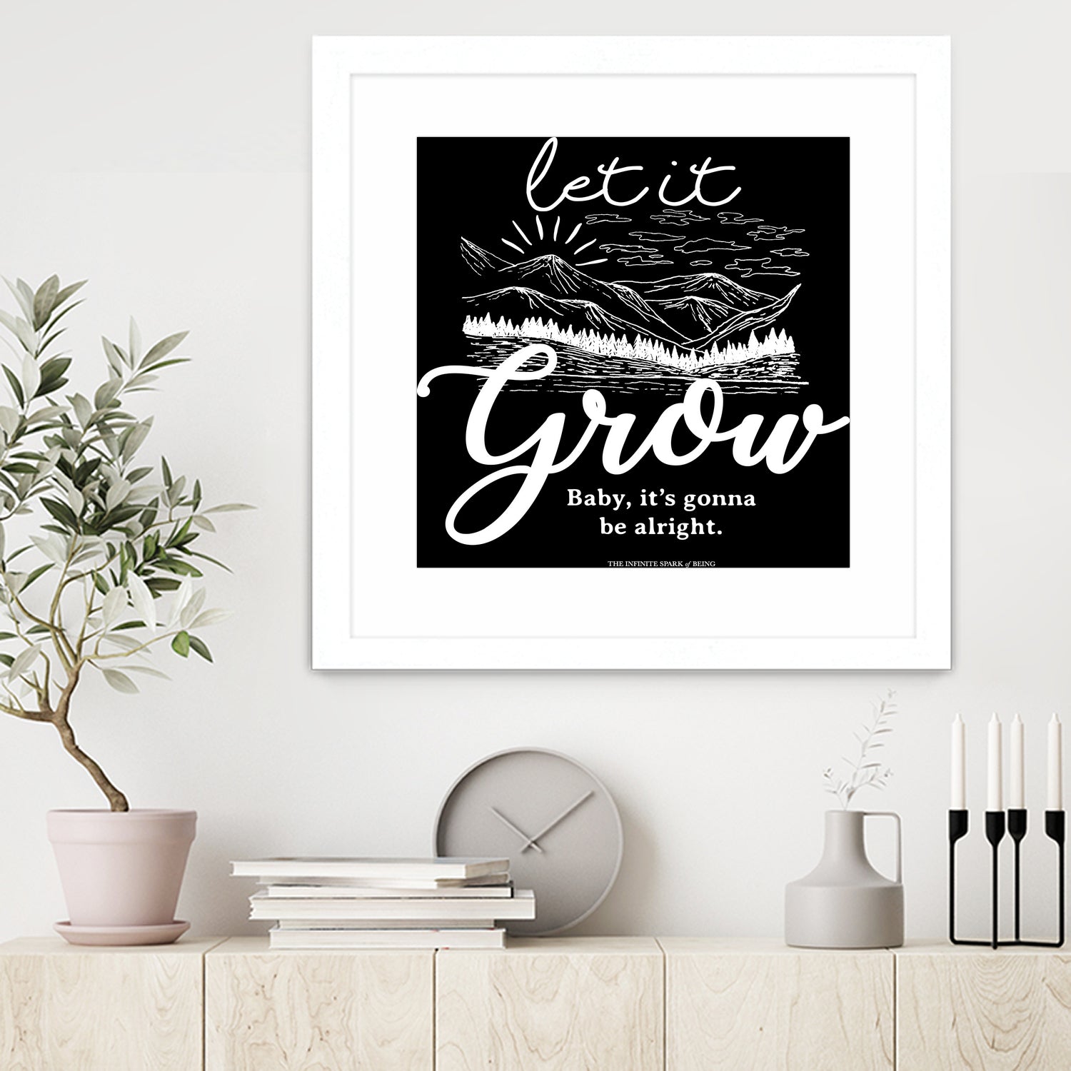 Let Grow (II) by The Infinite Spark of Being Keith Welsh on GIANT ART - black typography