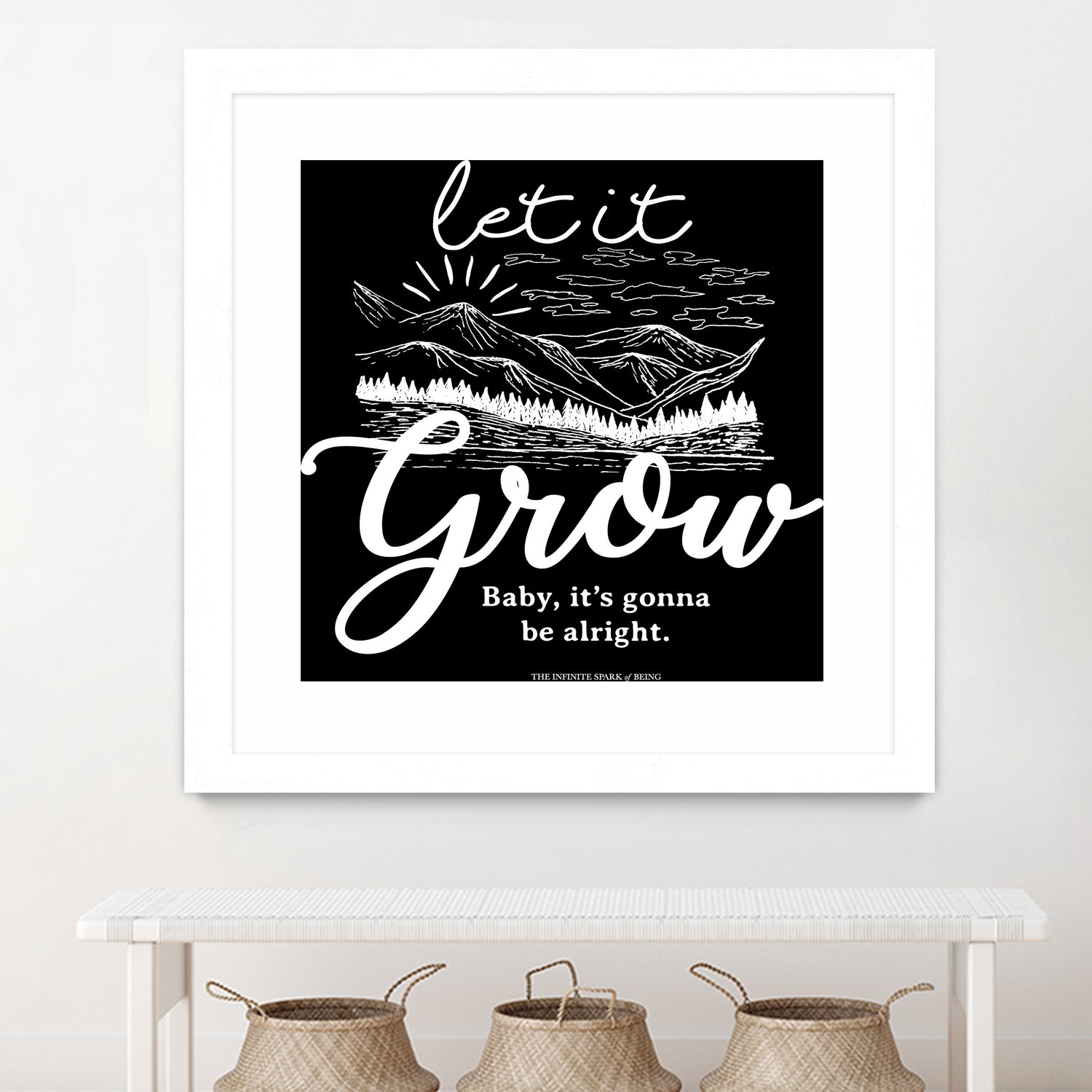 Let Grow (II) by The Infinite Spark of Being Keith Welsh on GIANT ART - black typography