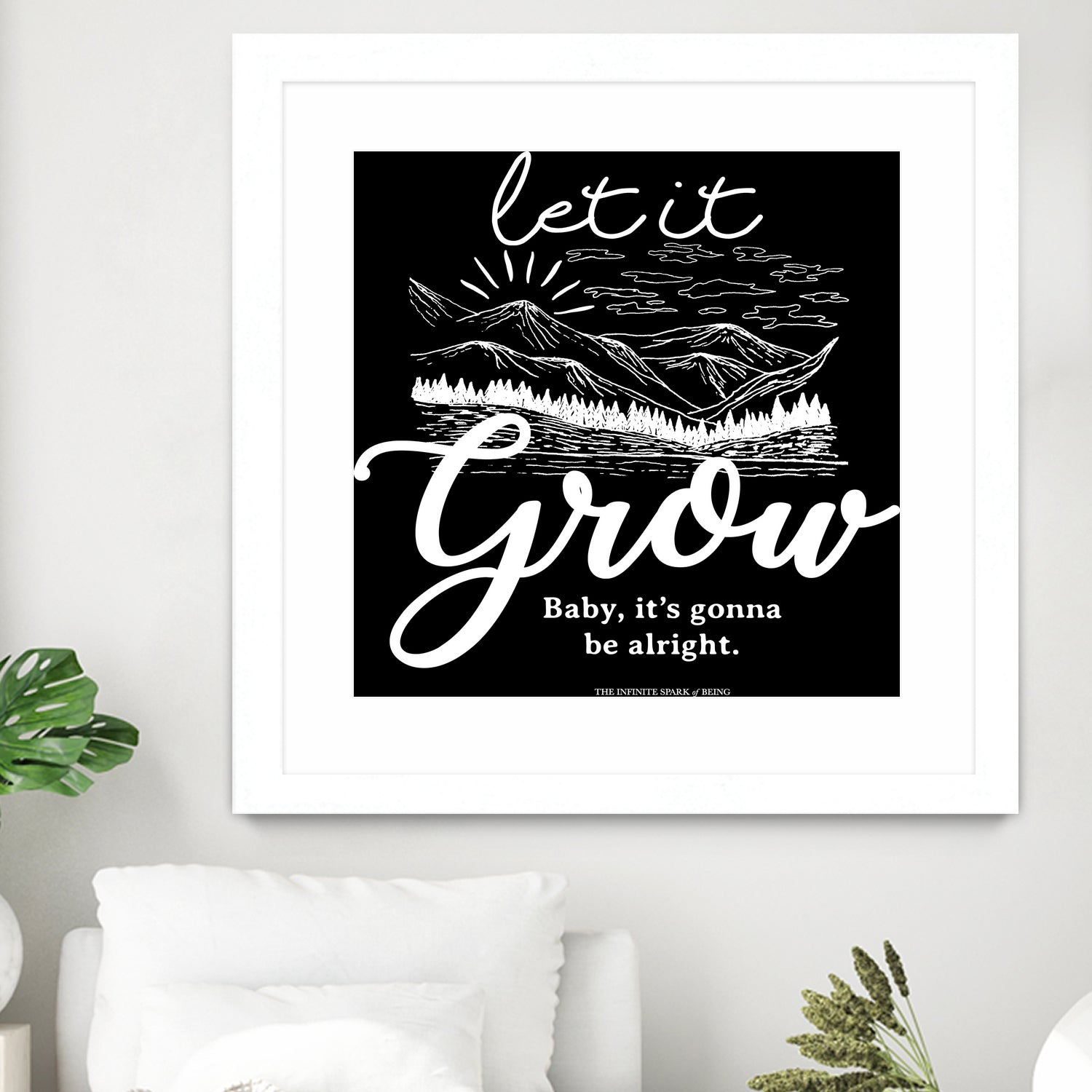 Let Grow (II) by The Infinite Spark of Being Keith Welsh on GIANT ART - black typography