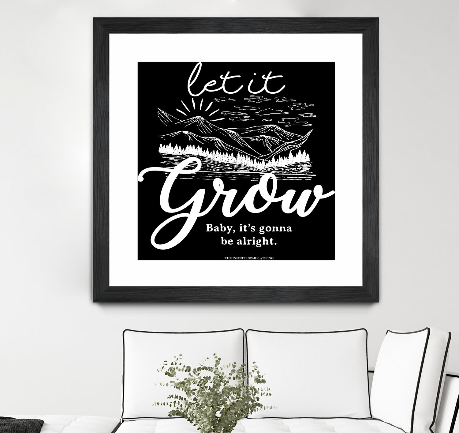 Let Grow (II) by The Infinite Spark of Being Keith Welsh on GIANT ART - black typography