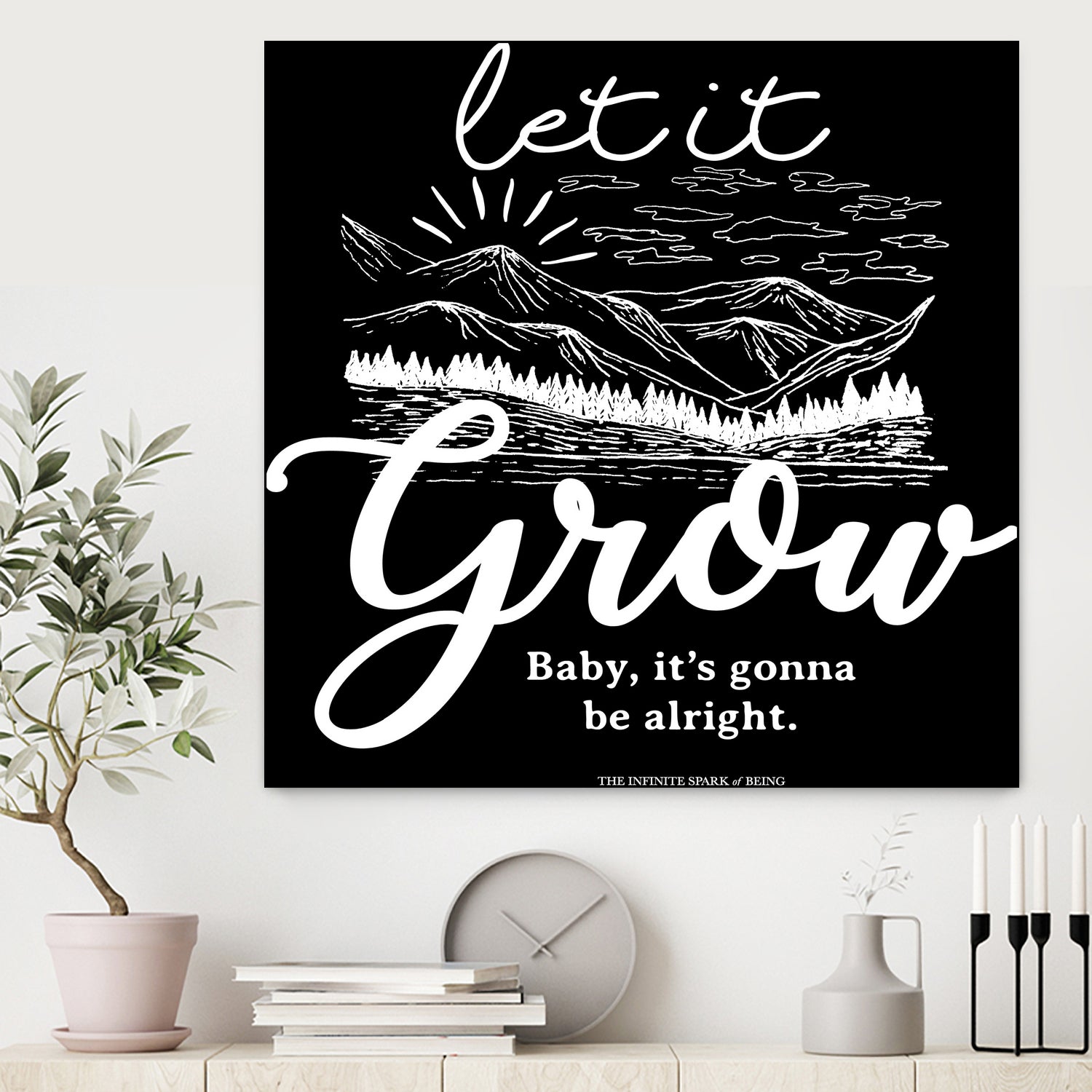 Let Grow (II) by The Infinite Spark of Being Keith Welsh on GIANT ART - black typography