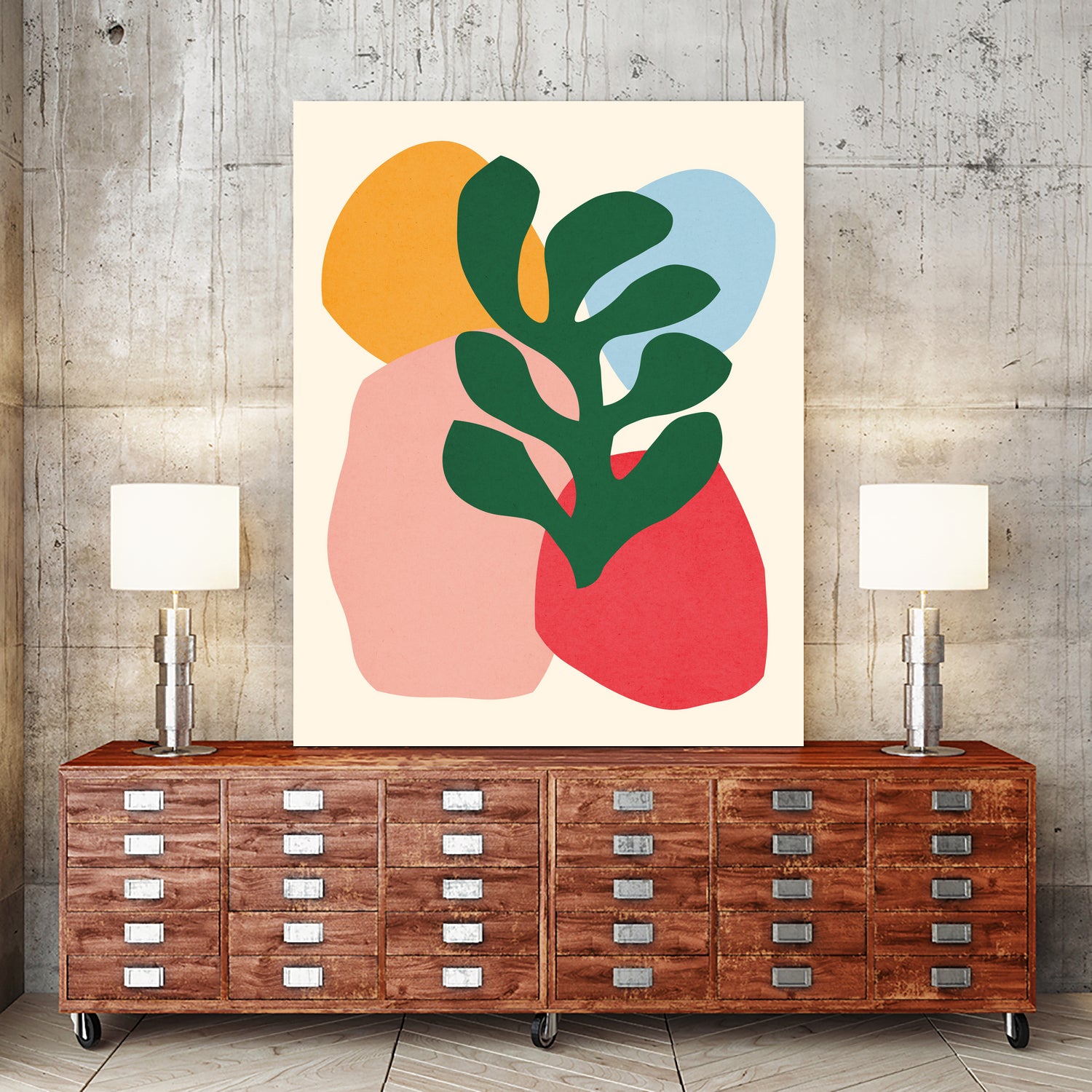 Floral Matisse 2 by Vitor Costa on GIANT ART - blue digital painting