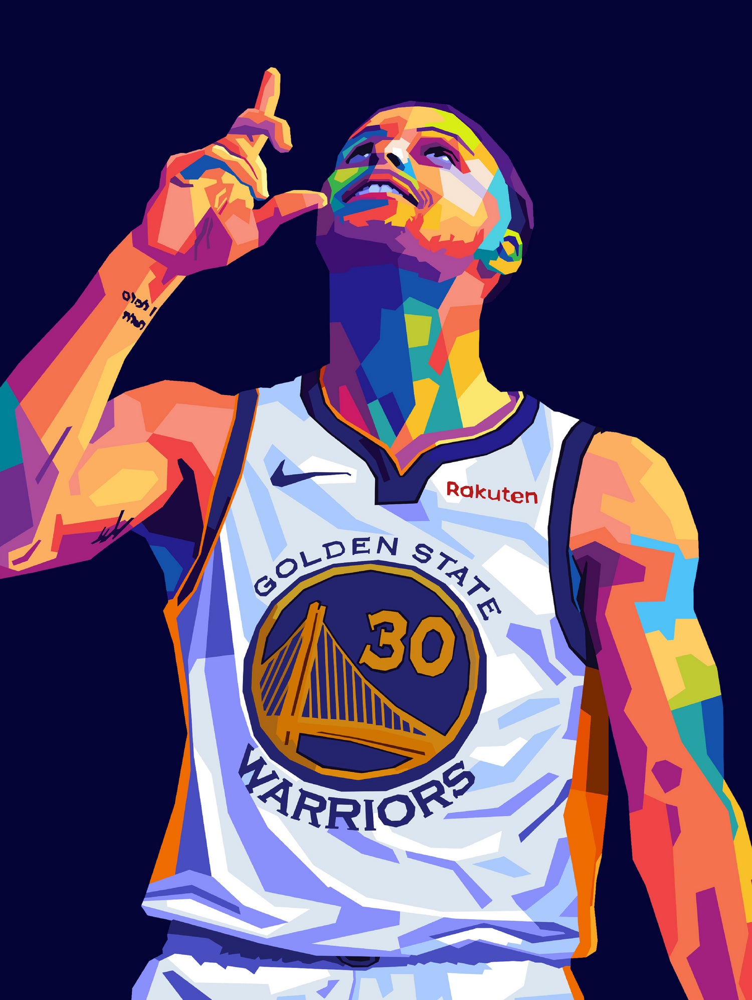 Stephen Curry Pop Art by Noval Purnama on GIANT ART - black digital drawing