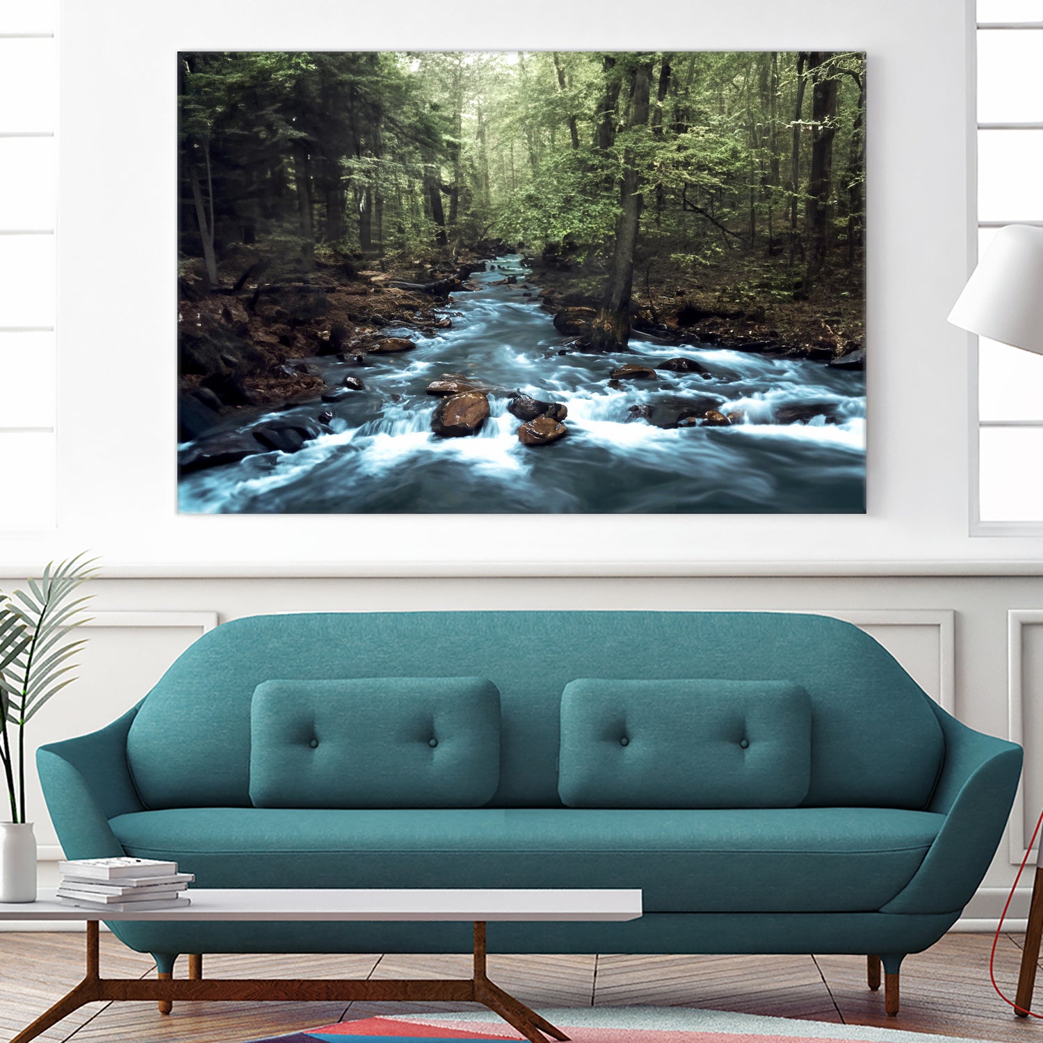 River through the Woods by William Cuccio on GIANT ART - green photo illustration