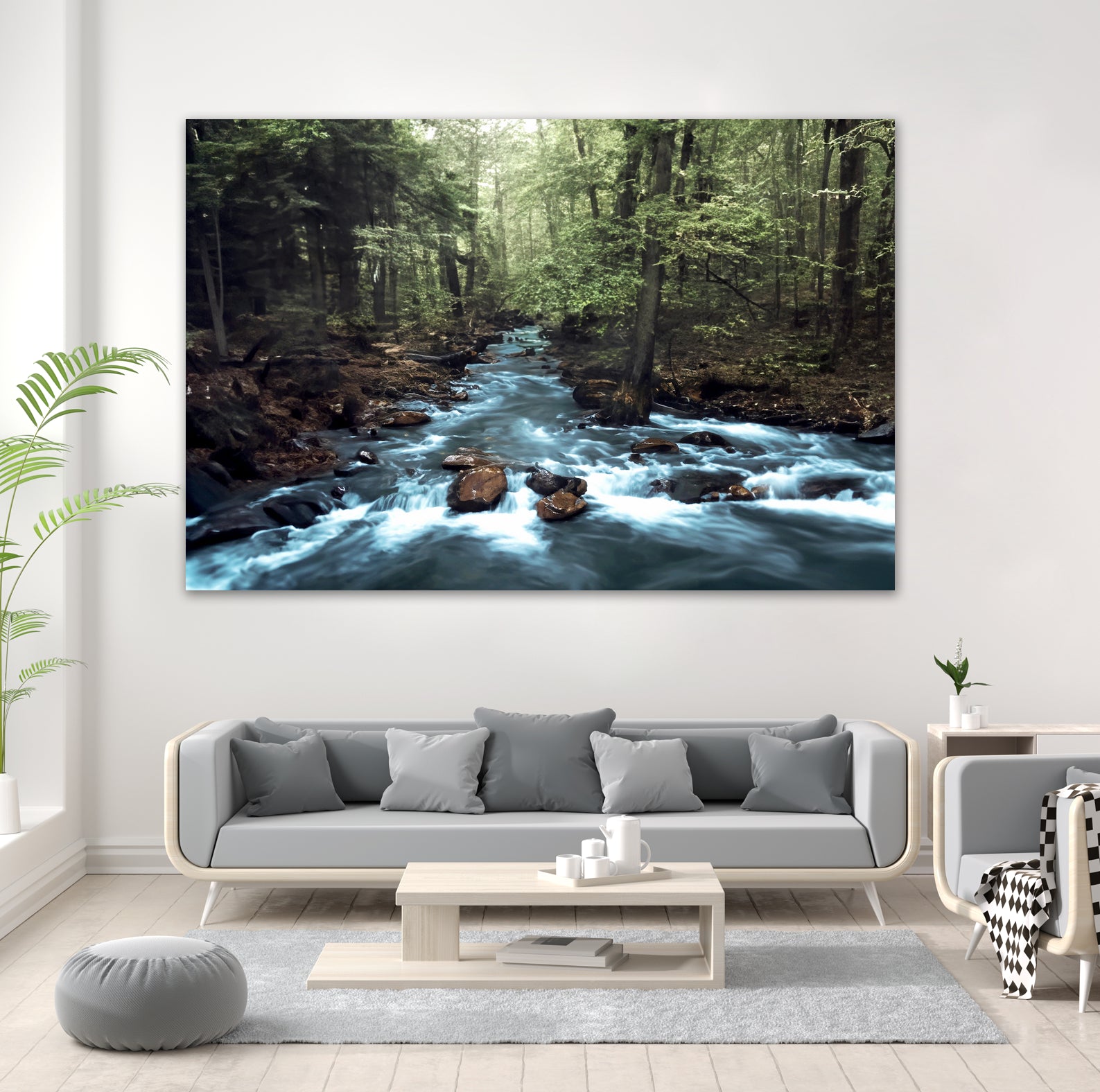 River through the Woods by William Cuccio on GIANT ART - green photo illustration