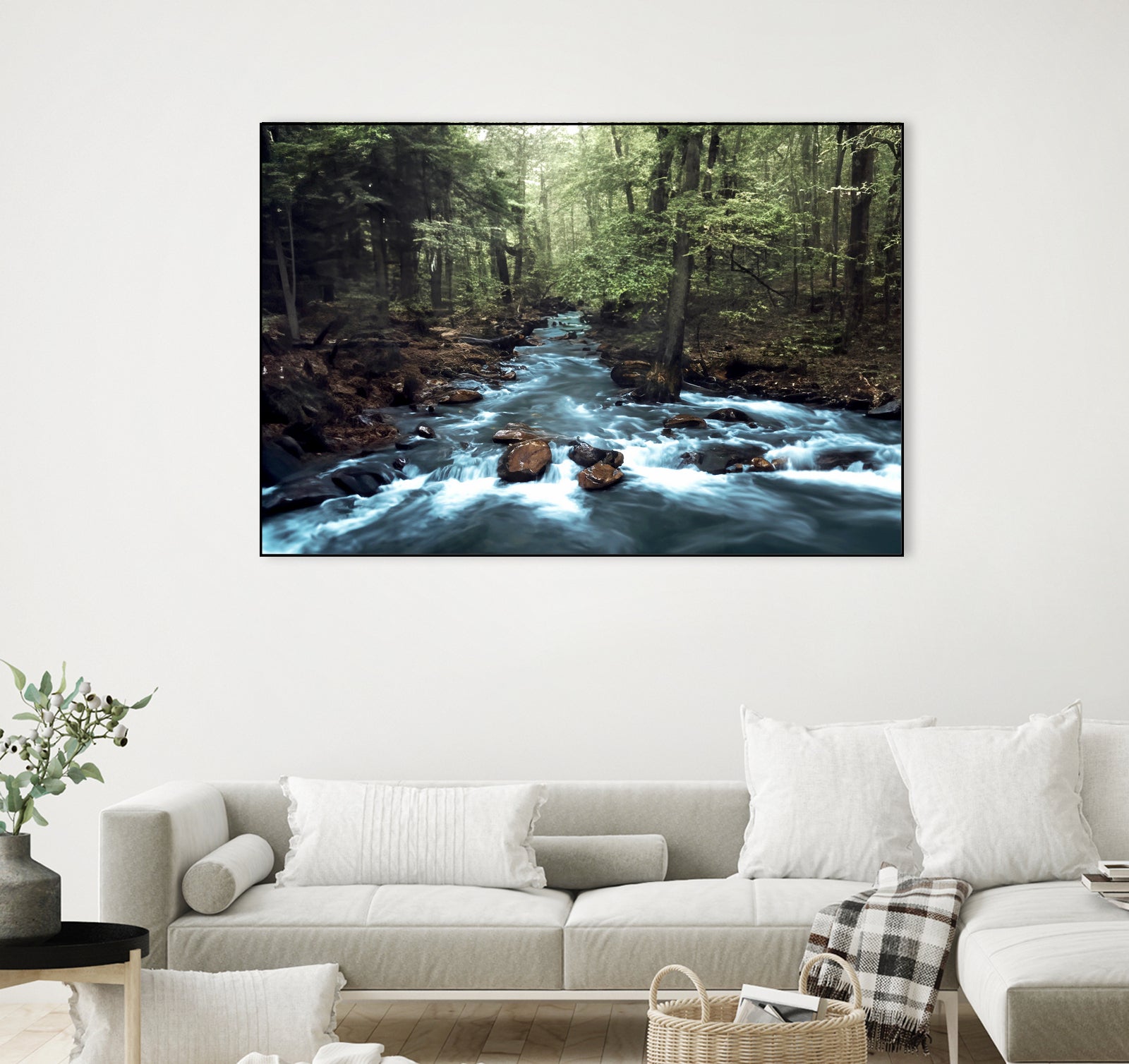 River through the Woods by William Cuccio on GIANT ART - green photo illustration