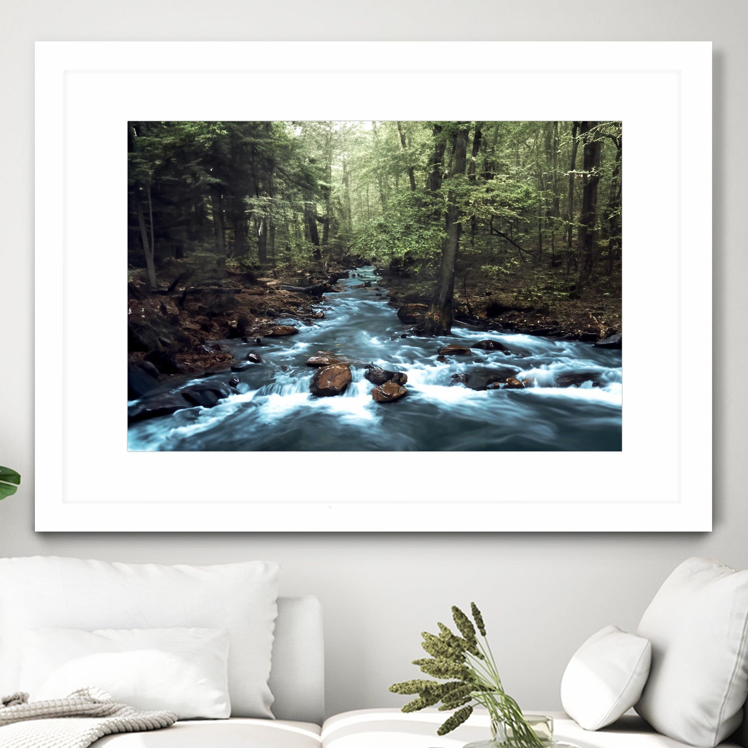 River through the Woods by William Cuccio on GIANT ART - green photo illustration