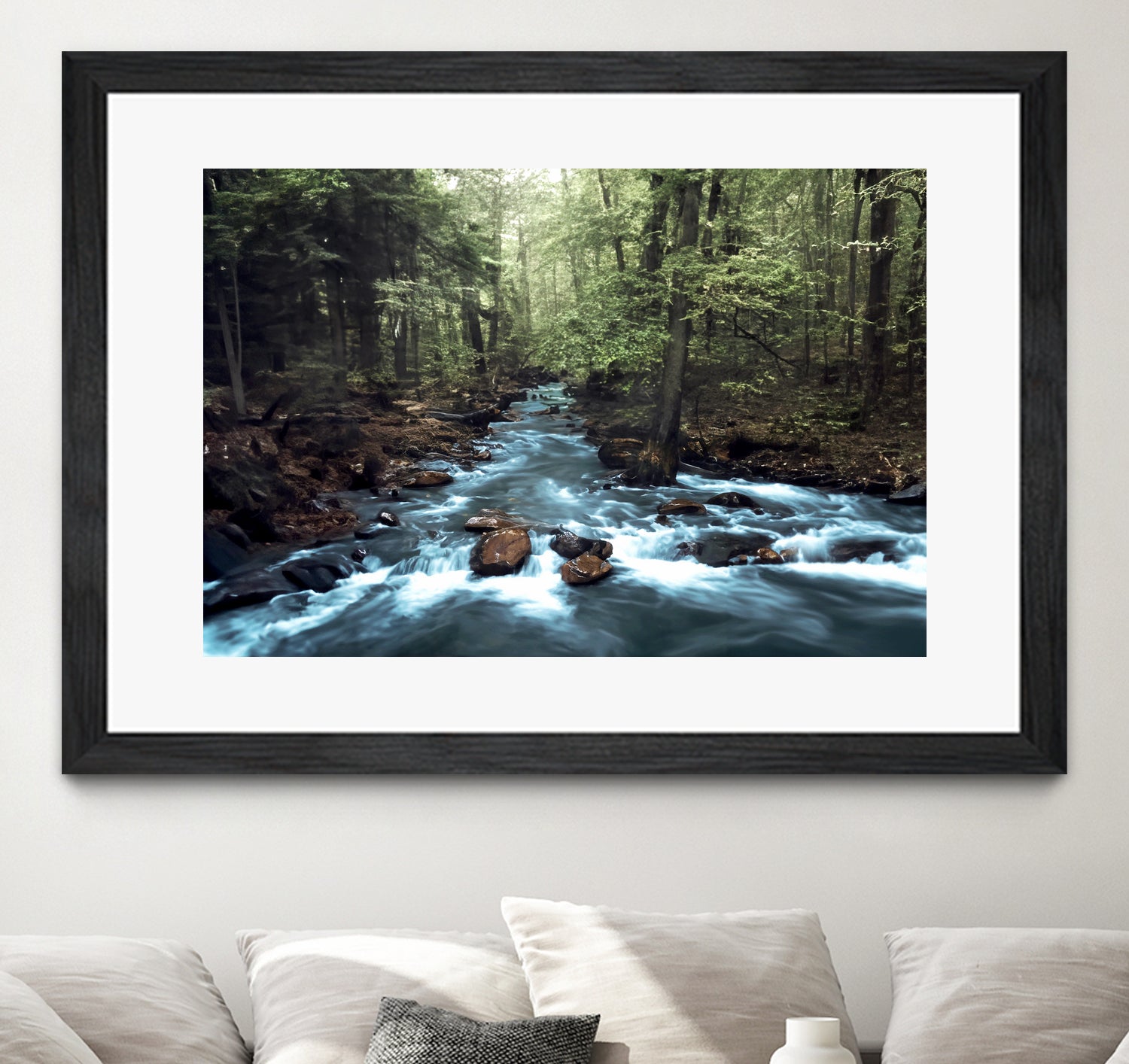 River through the Woods by William Cuccio on GIANT ART - green photo illustration