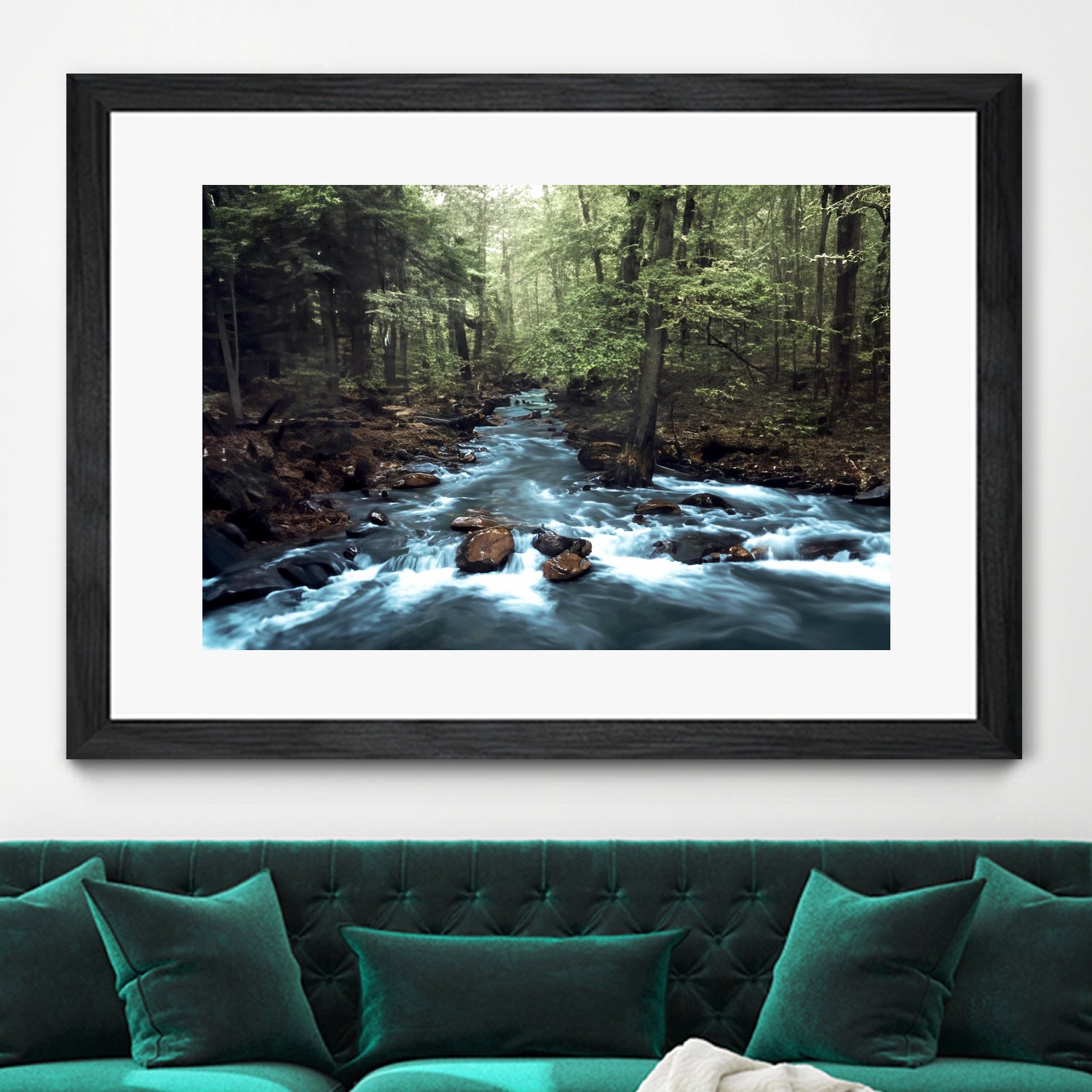 River through the Woods by William Cuccio on GIANT ART - green photo illustration