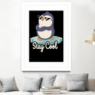 Stay Cool Funny Penguin by Tobias Fonseca on GIANT ART - blue digital painting