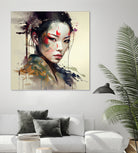 Powerful Warrior Geisha #1 by Isabel Cerdá Muñoz on GIANT ART - brown digital painting