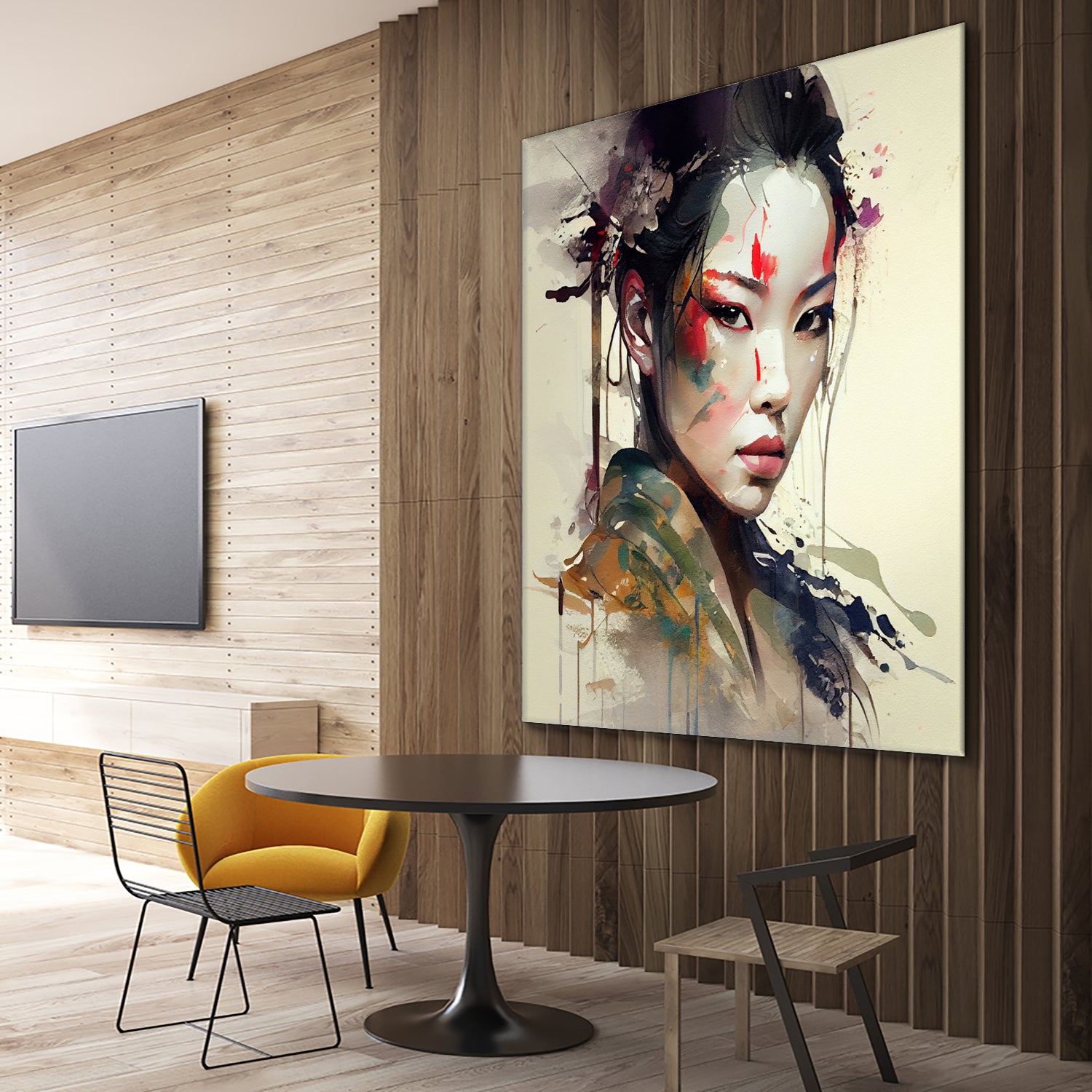 Powerful Warrior Geisha #1 by Isabel Cerdá Muñoz on GIANT ART - brown digital painting