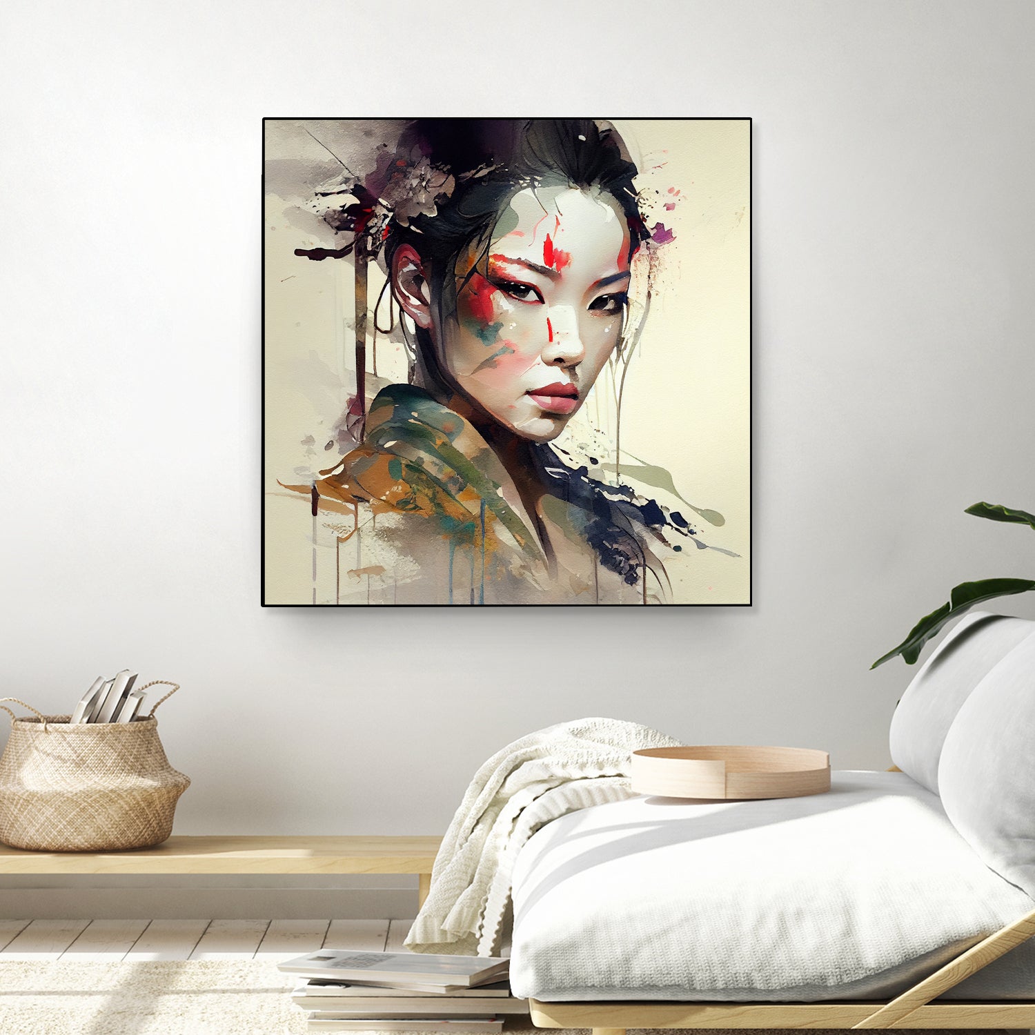 Powerful Warrior Geisha #1 by Isabel Cerdá Muñoz on GIANT ART - brown digital painting