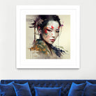 Powerful Warrior Geisha #1 by Isabel Cerdá Muñoz on GIANT ART - brown digital painting