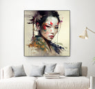 Powerful Warrior Geisha #1 by Isabel Cerdá Muñoz on GIANT ART - brown digital painting