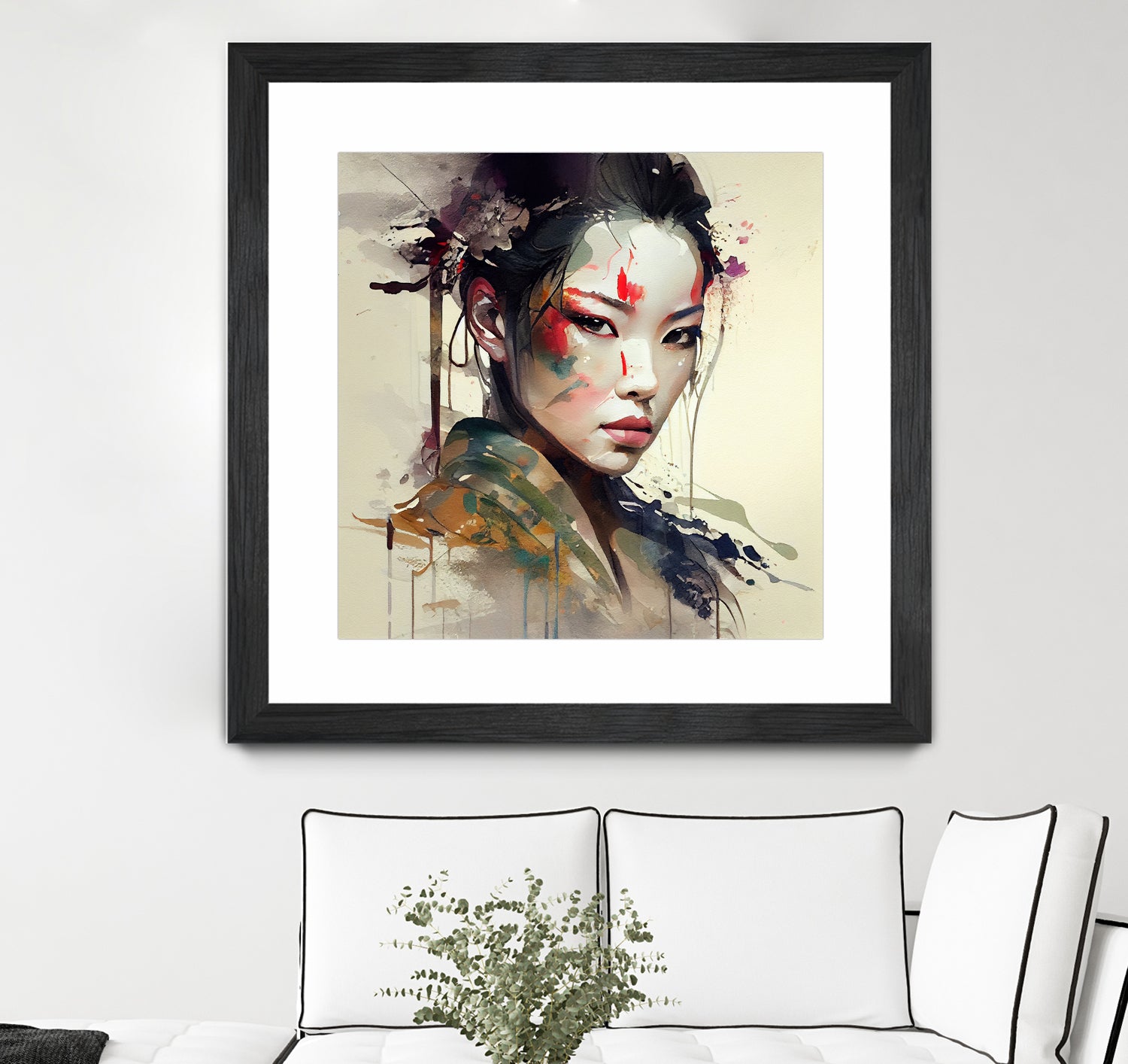 Powerful Warrior Geisha #1 by Isabel Cerdá Muñoz on GIANT ART - brown digital painting