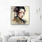 Powerful Warrior Geisha #1 by Isabel Cerdá Muñoz on GIANT ART - brown digital painting