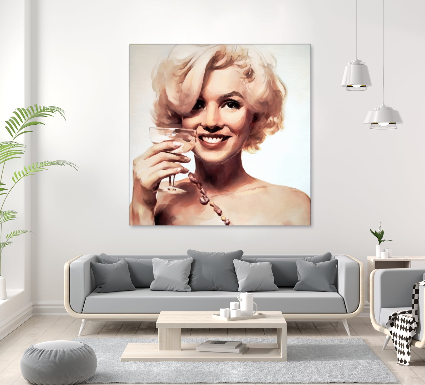 Marilyn Monroe by William Cuccio on GIANT ART - yellow digital painting