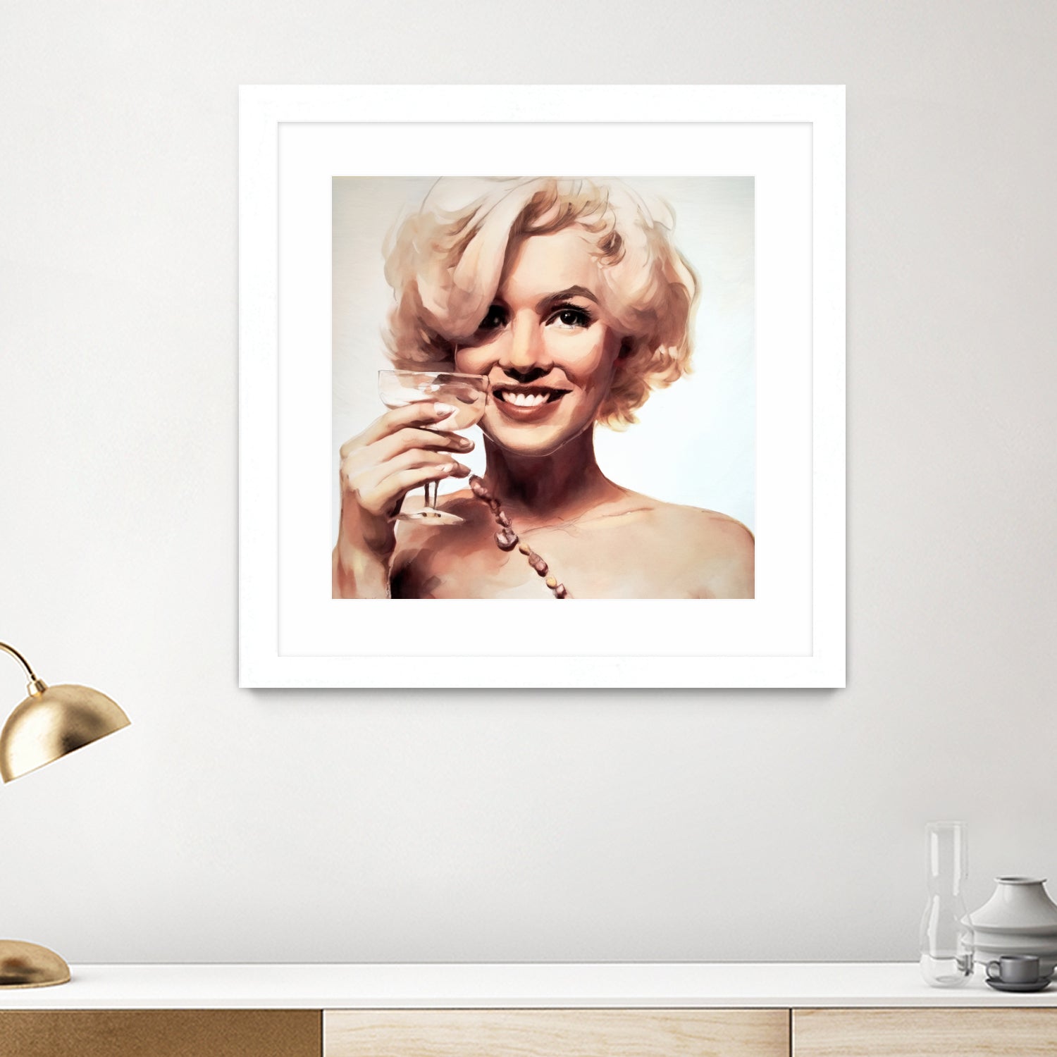 Marilyn Monroe by William Cuccio on GIANT ART - yellow digital painting