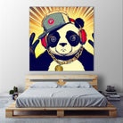 Panda Bear I Am a DJ 14 by OTIS PORRITT on GIANT ART - black digital painting