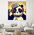 Panda Bear I Am a DJ 14 by OTIS PORRITT on GIANT ART - black digital painting