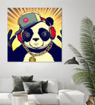 Panda Bear I Am a DJ 14 by OTIS PORRITT on GIANT ART - black digital painting