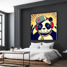 Panda Bear I Am a DJ 14 by OTIS PORRITT on GIANT ART - black digital painting