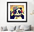 Panda Bear I Am a DJ 14 by OTIS PORRITT on GIANT ART - black digital painting