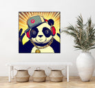 Panda Bear I Am a DJ 14 by OTIS PORRITT on GIANT ART - black digital painting