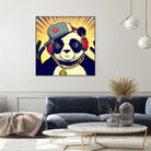 Panda Bear I Am a DJ 14 by OTIS PORRITT on GIANT ART - black digital painting