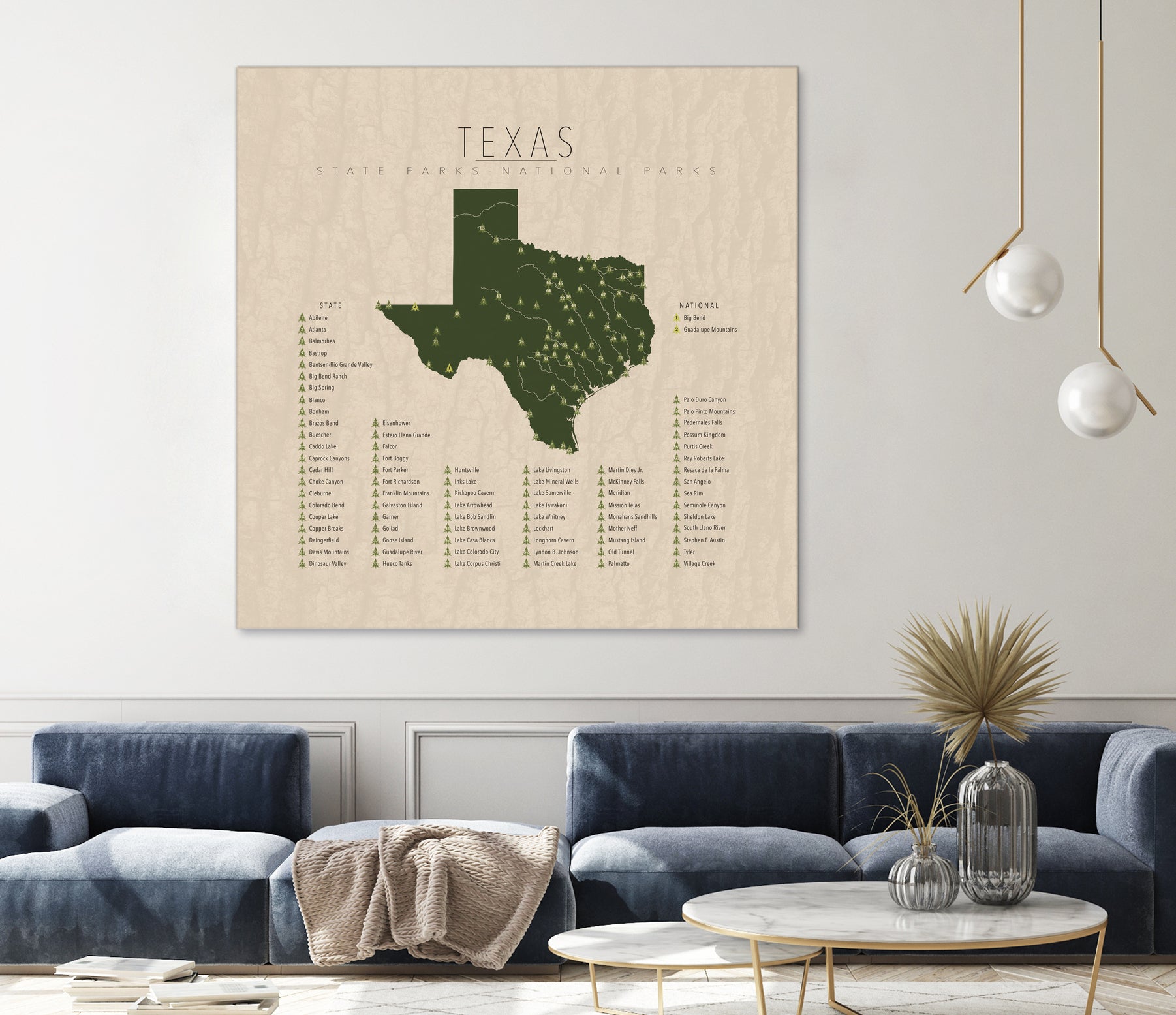 Texas Parks by Finlay McNevin on GIANT ART - green typography