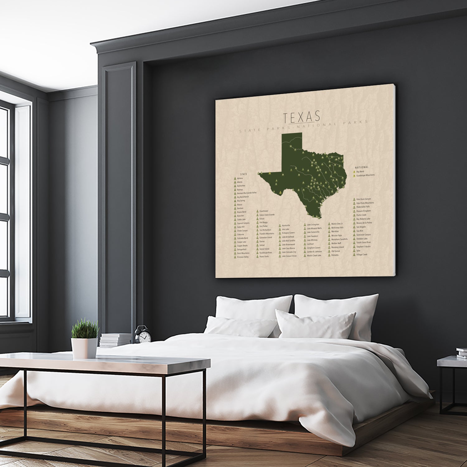 Texas Parks by Finlay McNevin on GIANT ART - green typography